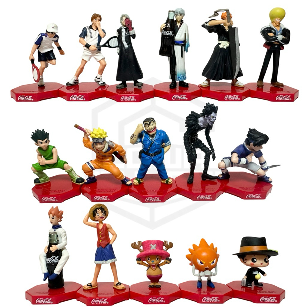 可口可樂 JUMP 聯名 公仔  兩津勘吉 火影忍者 網球王子 死亡筆記本 海賊王 死神 鼻毛真拳 搞怪吹笛手 驅魔少年