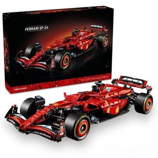 相容樂高LEGO積木 lego42207 lego F1 方程式 法拉利SF-24 跑車積木 拚裝益智f1 積木玩具