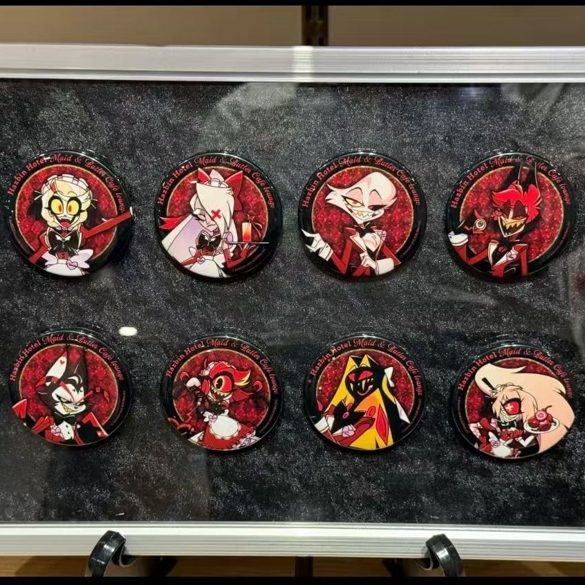 日谷散貨🔥地獄客棧 cafe阿拉斯托 路西法 亞當a咖正比吧唧 贈原袋 地獄客棧周邊小卡 地獄客棧吧唧 阿拉斯托周邊吧唧