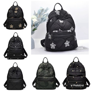 新品上市-星星笑臉刺繡設計大尺寸後背包（T-5)