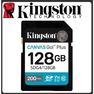 Kingston金士頓 Canvas Go! Plus SD 128G 200M/s V30 I3 SDG3/128G