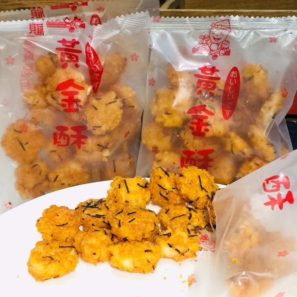 顧德 黃金酥(海苔)｜量販1800克｜小仙貝酥 不吃不可 微辣 旺旺仙貝酥 海苔酥餅 一口大小 單包裝