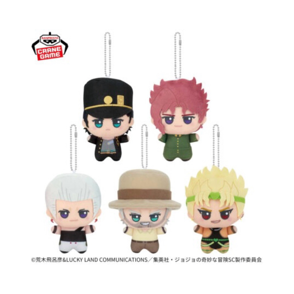 現貨 JOJO的奇妙冒險 星塵遠征軍 迷你絨毛吊偶玩偶 小不點 努努 娃娃 景品 承太郎 花京院 dio 波波 JOJO