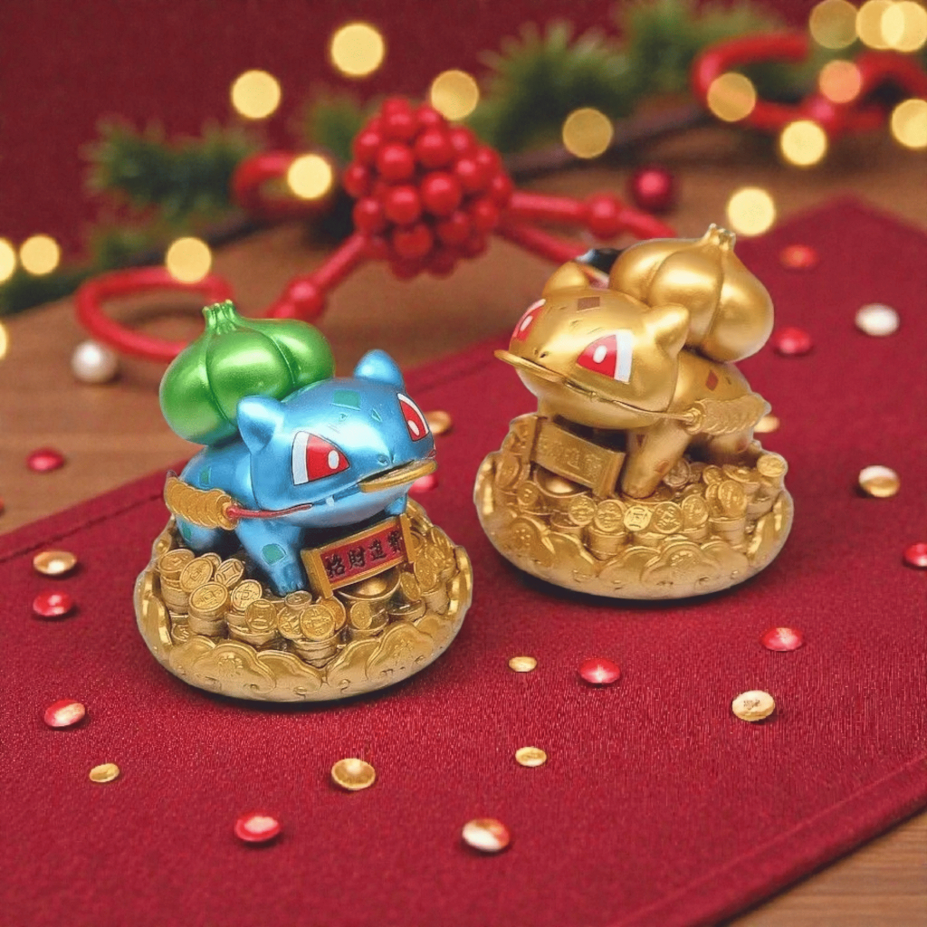 【台灣現貨】寶可夢 妙蛙種子 公仔  招財妙蛙 金色妙蛙種子 咬錢金蟾蜍 招財進寶 春節過年 送禮 (港版)