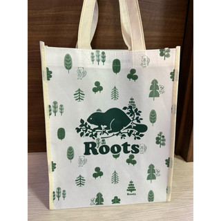 Roots專櫃品牌購物袋 roots 環保袋 袋子小 購物袋 專櫃 小款M 午餐袋 禮物袋