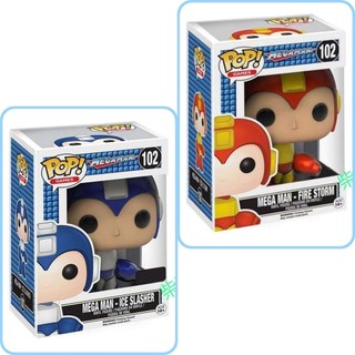 柴寶趣 FUNKO POP 102 洛克人 MEGA MAN 藍色 冰凍 橘色 火焰 火炎 正版 GAMES 美版