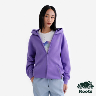 Roots 女裝- REFLECTIVE BEAVER 連帽外套-紫色 棉外套