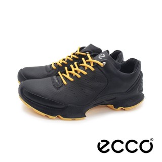 ecco(女)BIOM健步C系列女士運動戶外鞋 女鞋-黑黃