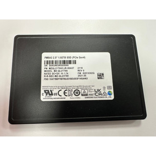 Samsung 三星 PM9A3 1.92T U2 2.5 PCIe 4.0 MZQL21T9HCJR SSD 固態硬碟