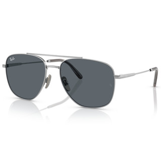 【RayBan】RB8097 9209R5#59mm#日本製純鈦#飛行員款太陽眼鏡(銀色 藍灰色)#金橘眼鏡