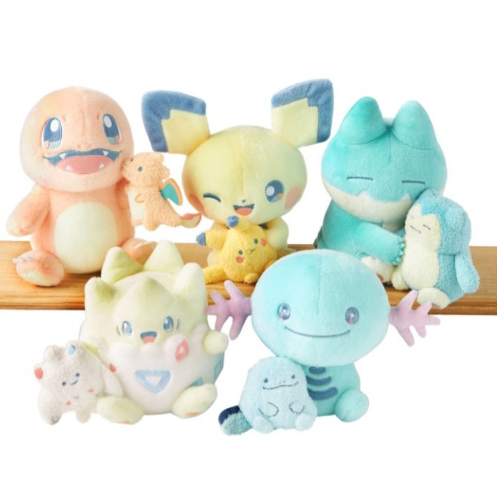 現貨 絕版 日本寶可夢中心 白日夢皮卡丘娃娃 卡比獸娃娃 小火龍 噴火龍 皮丘 波克比 波克基斯 沼王娃娃 烏波 小卡比