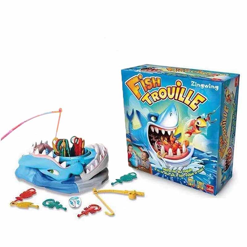 (支持隔日到貨)摸魚摸到大白鯊 釣魚遊戲 玩具 鯊魚釣魚 海盜桶 桌遊 刺激桌遊  小心鯊魚互動遊戲 男孩生日禮物