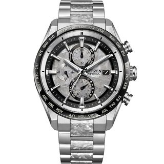CITIZEN 星辰 ATTESA 隱耀款 光動能全球電波時計手錶 -AT8284-61A