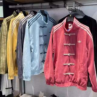 ADIDAS originals 唐裝風格 三葉草 中國風 唐裝 新中式 盤扣 三線外套 保暖外套 男女同款