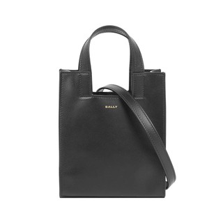 BALLY Easy Tote 金字小牛皮小款二用托特包(黑色)