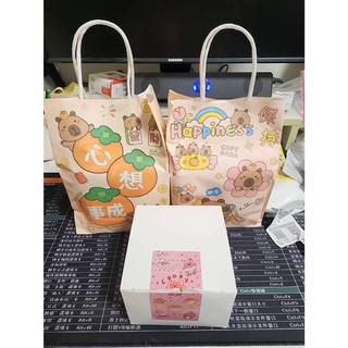 復古香薰蠟燭盲盒附可愛小海狸LOOPY胸針 生日禮物伴手禮 可愛少女心禮盒裝禮物 附卡皮巴拉小紙袋