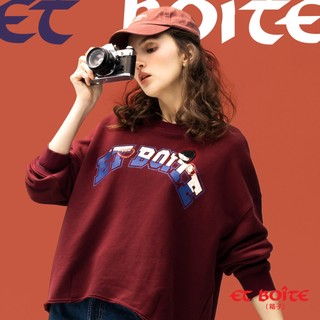 BLUE WAY ET BOiTE 箱子 - 女款 斑駁感印花刺繡LIZ長TEE(橘紅)