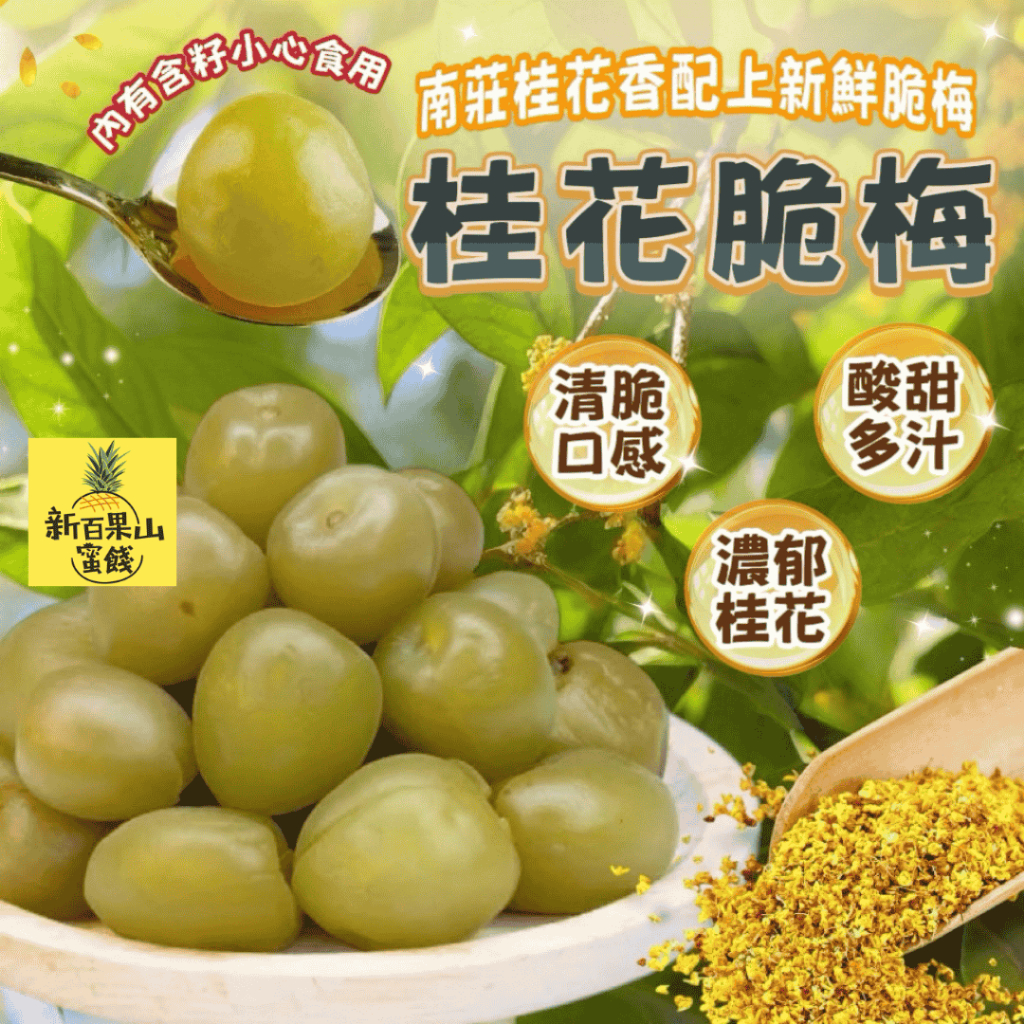 [新百果山蜜餞]桂花脆梅 台灣梅子 脆梅 蜜餞 果乾 零食
