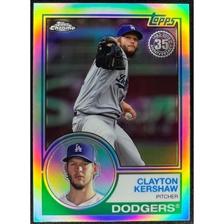 球員卡 Clayton Kershaw 2018 Topps Chrome 1983 Refractor 亮面