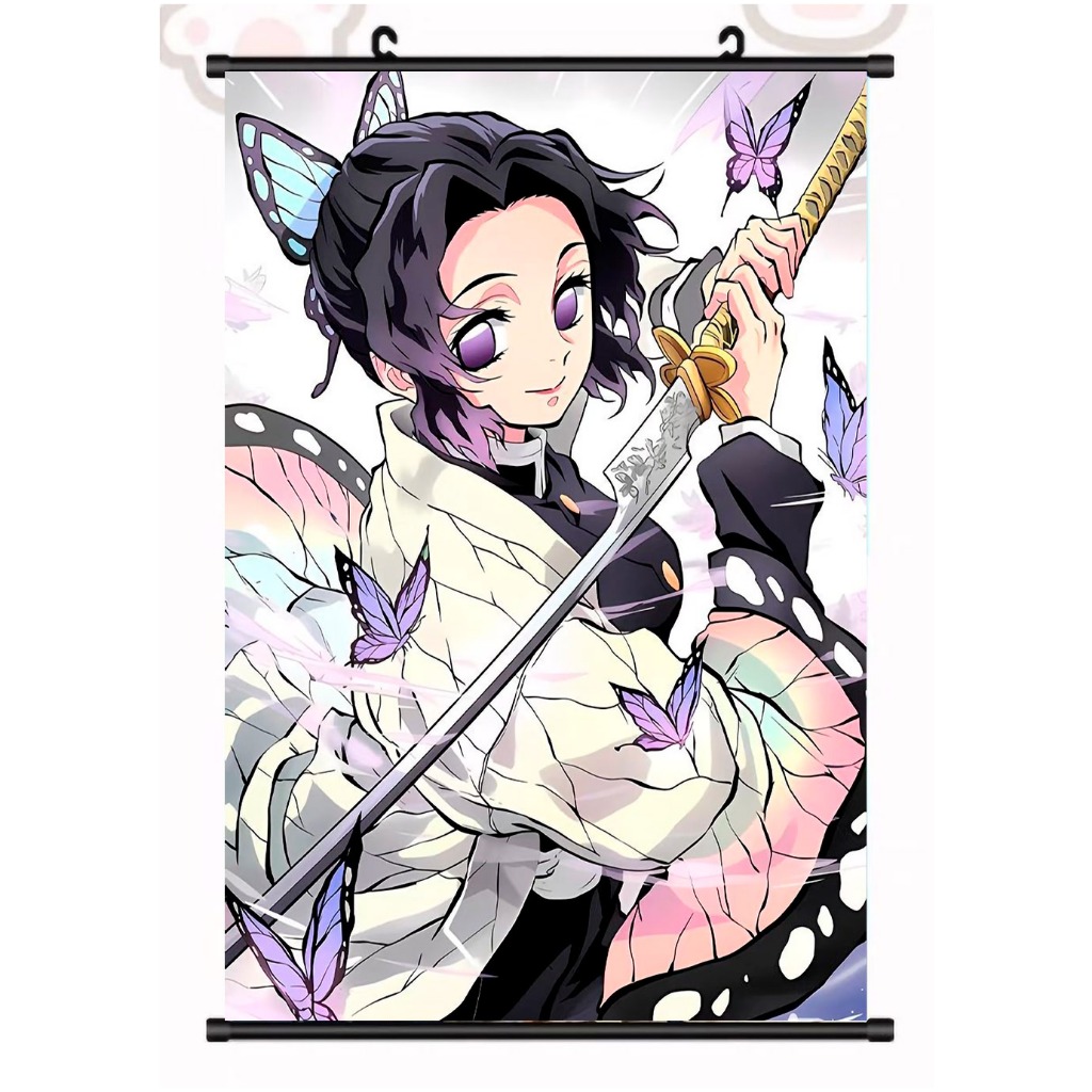 【部分現貨】鬼滅之刃 無限城 胡蝶忍 掛軸40x60cm 掛畫 💜🫐🦋胡蝶忍 蟲柱 🦋🫐💜 動漫周邊