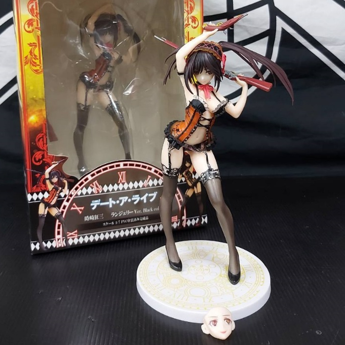 【約會大作戰】 雙槍時崎狂三 雙面雕 雙槍內衣時崎狂三 狂三 雙槍 精靈 夢魘 DATE DAL 美少女 異色瞳 公仔