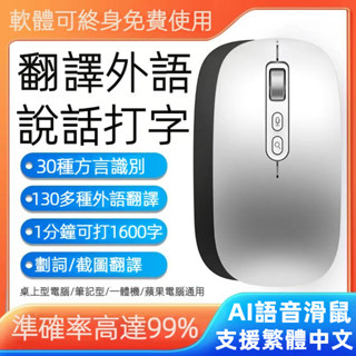 AI智慧語音滑鼠 訊飛技術 無線靜音滑鼠 筆電/桌機電腦通用 聲控 翻譯 語音 打字 AI滑鼠 無線滑鼠 智慧滑鼠