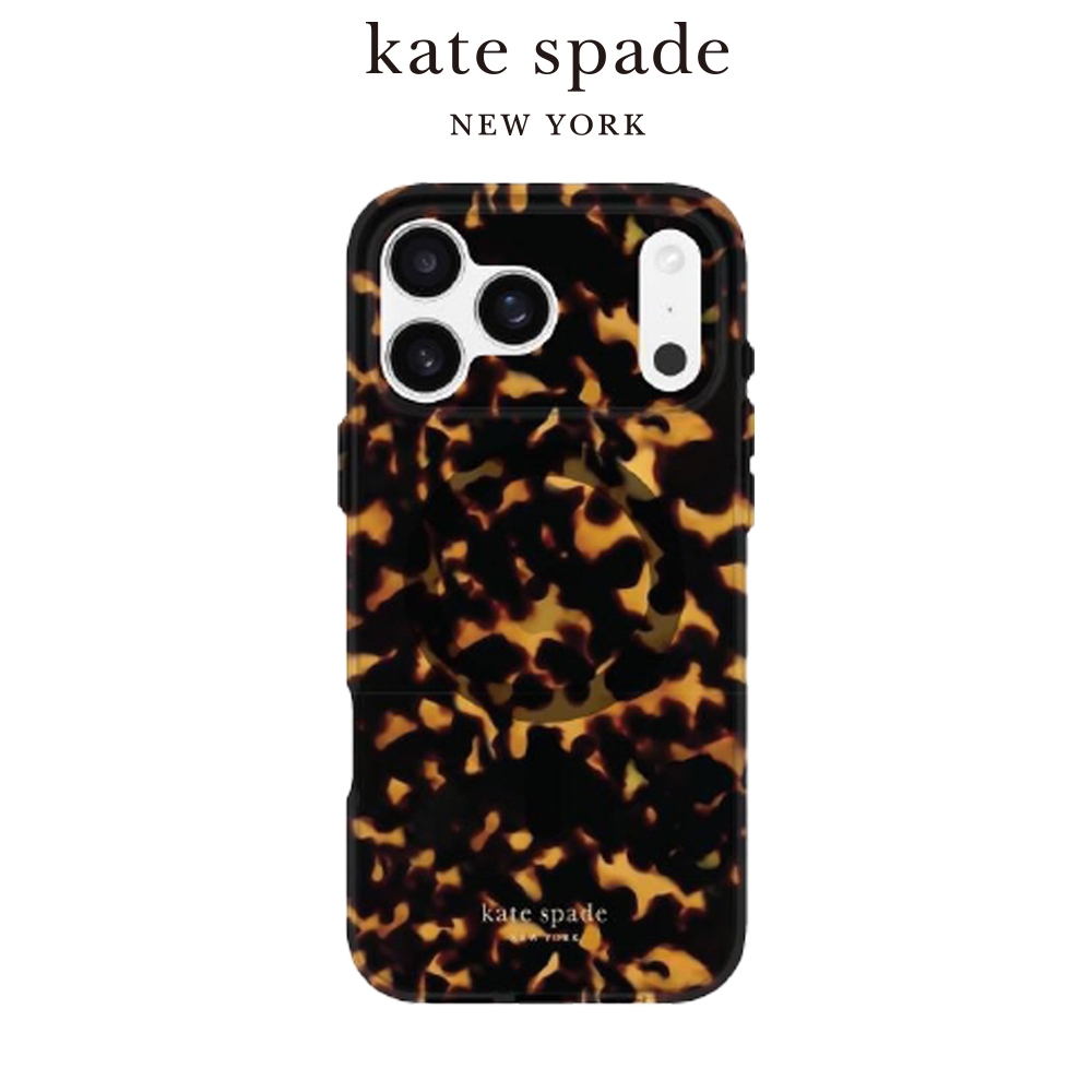 【kate spade】iPhone 17系列 Magsafe 精品磁吸防摔殼 華麗玳瑁 手機殼