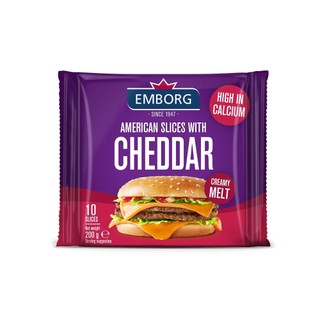 安博格 美式切達起司片 200g(效期2026/10/02)【玩饗食庫】EMBORG 起司片 高達起司 進口起司 芝士片