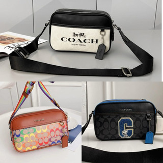 COACH美國outlet款 GRAHAM彩色相機包 經典時尚 PEANUTS肩背包 斜挎包