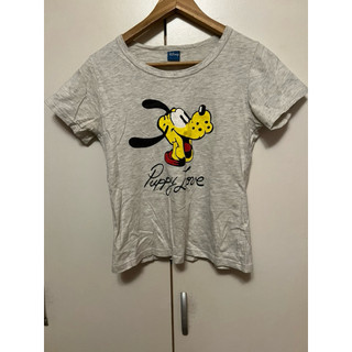 Disney 高飛 Puppy Love 女短T恤 米灰 S-M