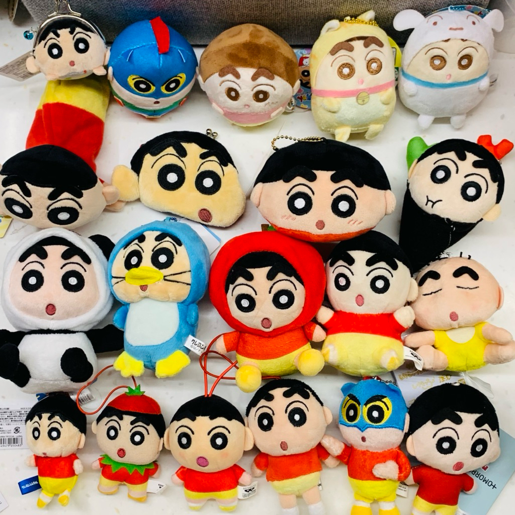 ❤Lika小舖❤蠟筆小新 日本帶回 全新正版現貨 蠟筆小新景品玩偶布偶娃娃吊飾 零錢包 口金包 筆袋