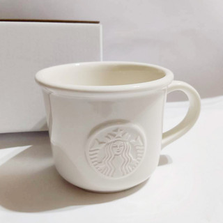 杯子飲料杯環保杯隨行杯鋼杯水杯餐具系列 starbucks 星巴克 白色浮雕女神馬克杯