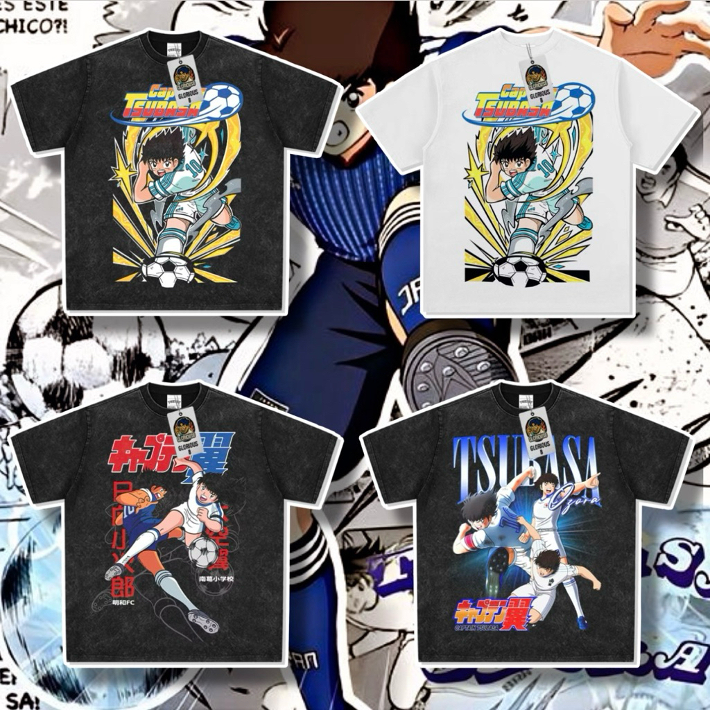 【動漫系列】足球小將 美式風格 短袖T恤 足球小將翼 帽子戲法 日本 足球 大空翼 漫畫