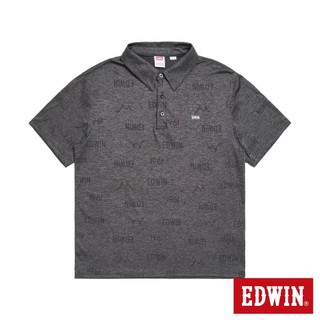 EDWIN 男款 COOL FLEX 涼感緹花短袖POLO衫(灰色)
