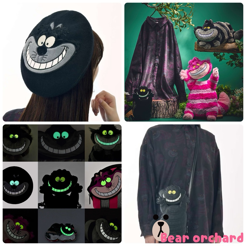 🐻預購🐻日本 迪士尼商店 妙妙貓 愛麗絲夢遊仙境 壞壞貓 娃娃 磁吸 熱水袋 毛巾 鯊魚夾 吊飾 購物袋 動漫周邊