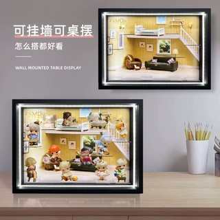 泡泡瑪展示盒 展示盒 亞克力展示盒 創景展示盒特 適用泡泡瑪特DIMOO 如果今天星期八系列手辦盲盒收納場景展示盒