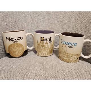 ●JPI COM●全新 星巴克手繪城市馬克杯 比利時-Gent 希臘-Greece 墨西哥-mexico