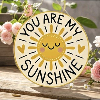 （現貨！隔日到貨免運）You are my sunshine 木質壁掛20*20cm