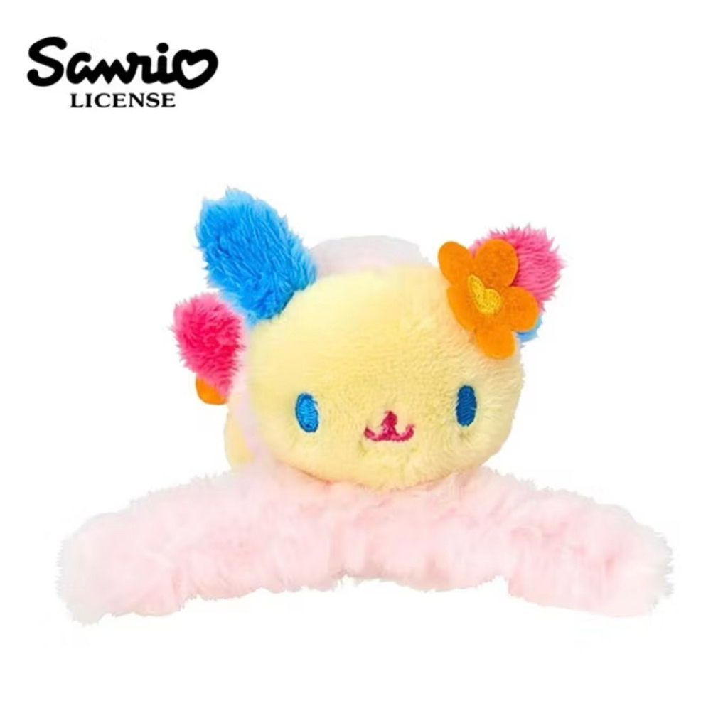 （現）日本正版Sanrio 三麗鷗 花小兔 米花兔 usahana 小花兔 鯊魚夾 髮夾 造型夾 毛絨夾