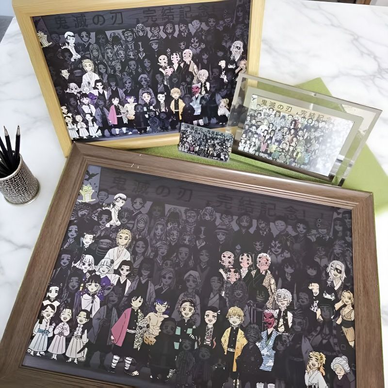 🌟台現免運🌟【鬼滅之刃全家福】羣像二變光柵畫鬼滅之刃周邊裝飾畫卡片高顏值  自製明信片海報木框 墻上挂飾鬼滅之刃光柵卡
