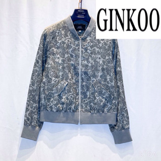 便宜到很蝦👍全新 GINKOO 100%純亞麻 古典變形蟲花卉圖騰造型棒球外套🎀🎀牛仔褲 寬褲 百褶裙