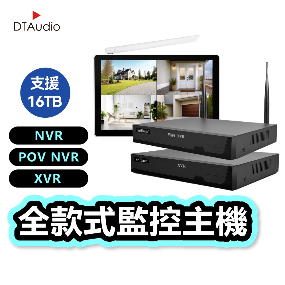 聆翔 NVR PoE XVR 監控主機｜支援大容量硬碟 簡單安裝 手機遠端觀看 聆翔旗艦店