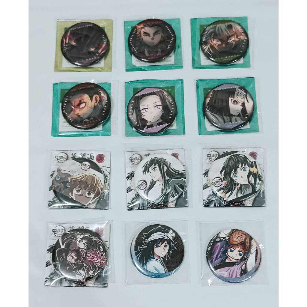 二手收藏 鬼滅之刃 徽章 時透無一郎 富岡義勇 我妻善逸 炭治郎 伊黑小芭內 音柱 甘露寺蜜璃 嘴平伊之助