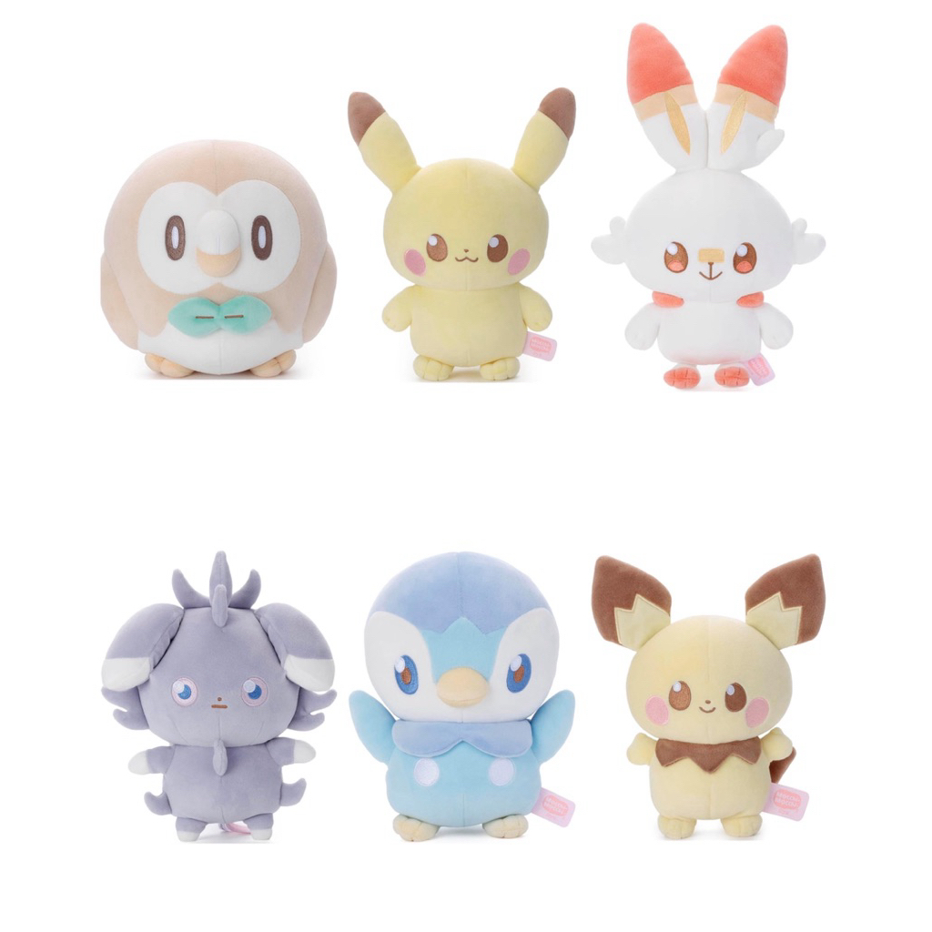 全新現貨 寶可夢中心 pokepeace mocchi mocchi 波加曼 炎兔兒 妙喵 皮卡丘 皮丘 玩偶 娃娃