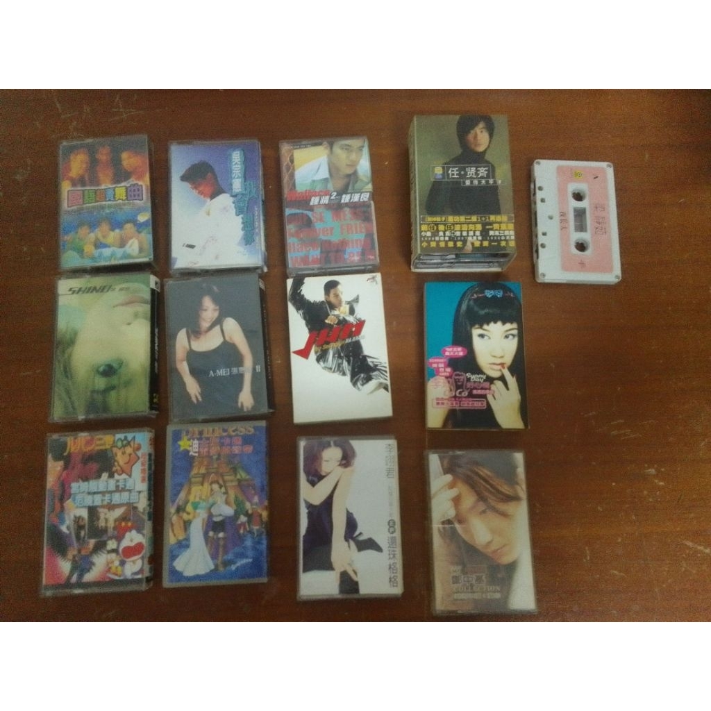 早期 懷舊 年代 收藏 絕版 錄音帶 卡帶 鄭中基 張惠妹 吳宗憲 李玟 林曉培 鍾漢良 任賢齊 李翊君 梁靜茹