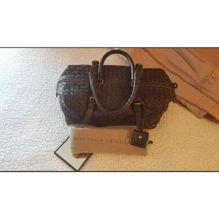 ～清衣櫥～很少使用100%真品BOTTEGA VENETA BV經典全真皮小羊皮編織蒙恬包蒙田包 深咖啡色 波士頓包 鎖