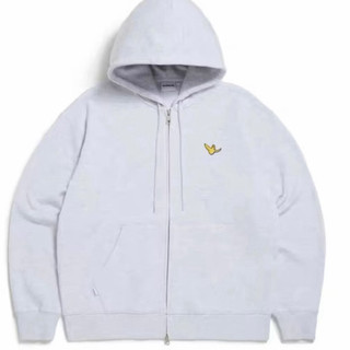WHAT IT ISNT、Mark Gonzales 連帽外套 白灰色S(二手）
