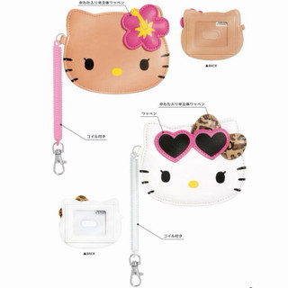 [Shuang++Shuang] 現貨 日本三麗鷗 Hello Kitty 曬黑 烤焦 黑皮 可伸縮 卡套 票夾