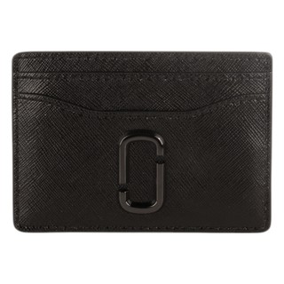 MARC JACOBS-SNAPSHOT 雙J 防刮PVC名片夾(素面黑)