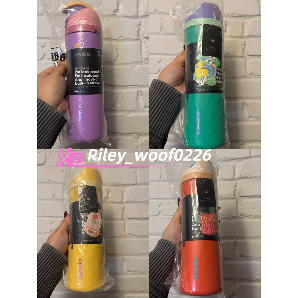 【美國代購｜#在台】✨ Owala × Disney 公主系列水瓶 每個角色都超夢幻 👑💖 容量：710ml